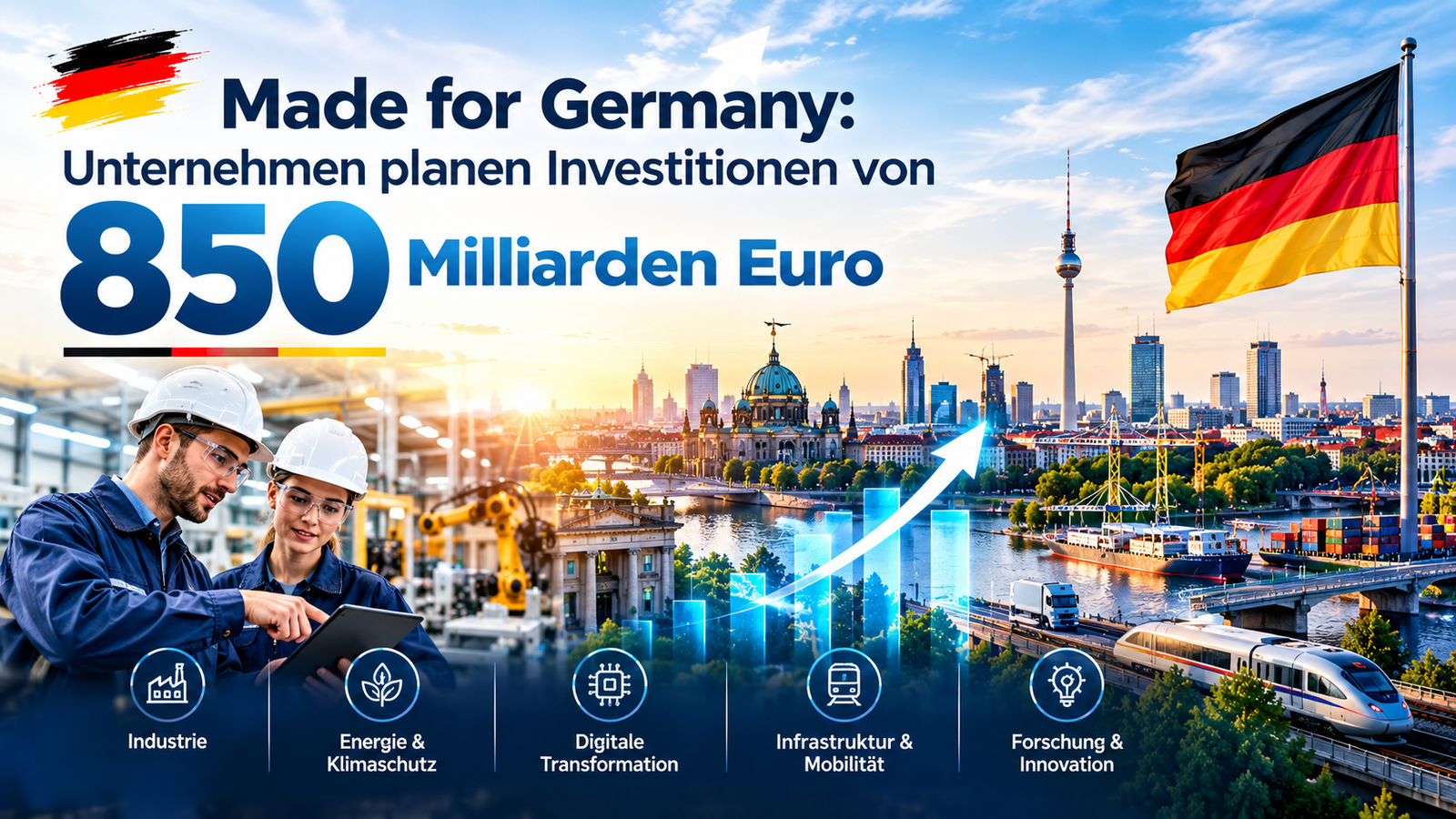 Made for Germany Unternehmen planen Investitionen von 850 Milliarden Euro