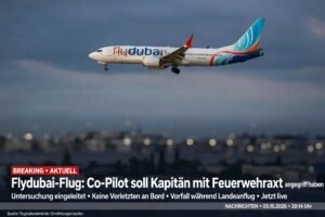 Flydubai Co-Pilot greift Kapitän im Cockpit an