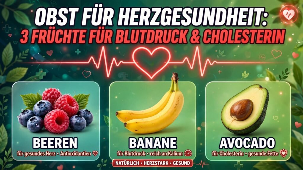 Obst für Herzgesundheit 3 Früchte für Blutdruck & Cholesterin