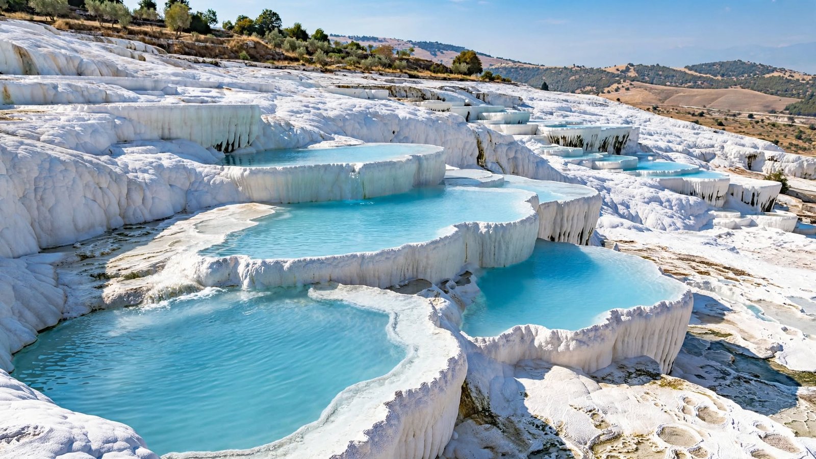 Pamukkale – weiße Terrassen aus Kalk